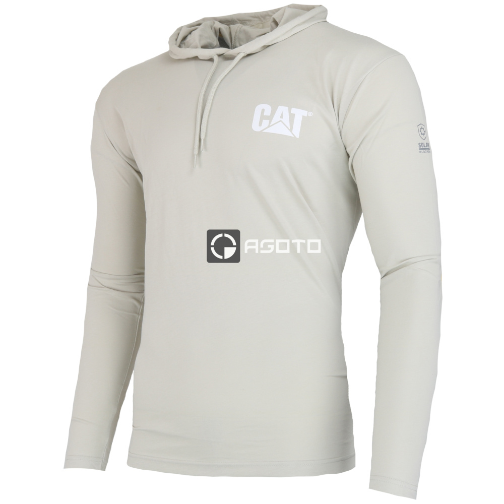 részlet CATERPILLAR Hooded L/S UV protection férfi pulóver