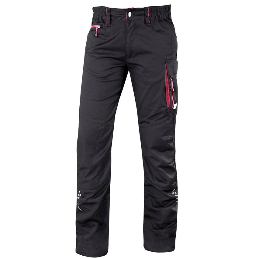 detail Ardon FLORET černá/růžová dámské kalhoty do pasu Výprodej