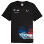 előnézet PUMA BMW Motorsport USA Race 100% Cotton férfi póló